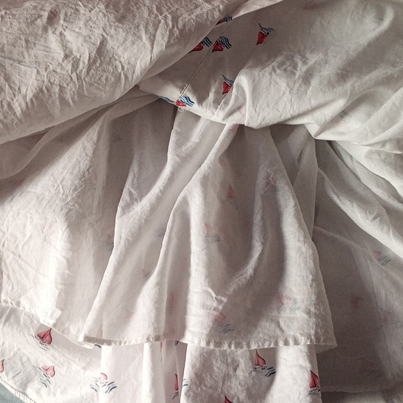 Hill House White Dress with Red Boat Pattern Size XL - Picture 7 of 9